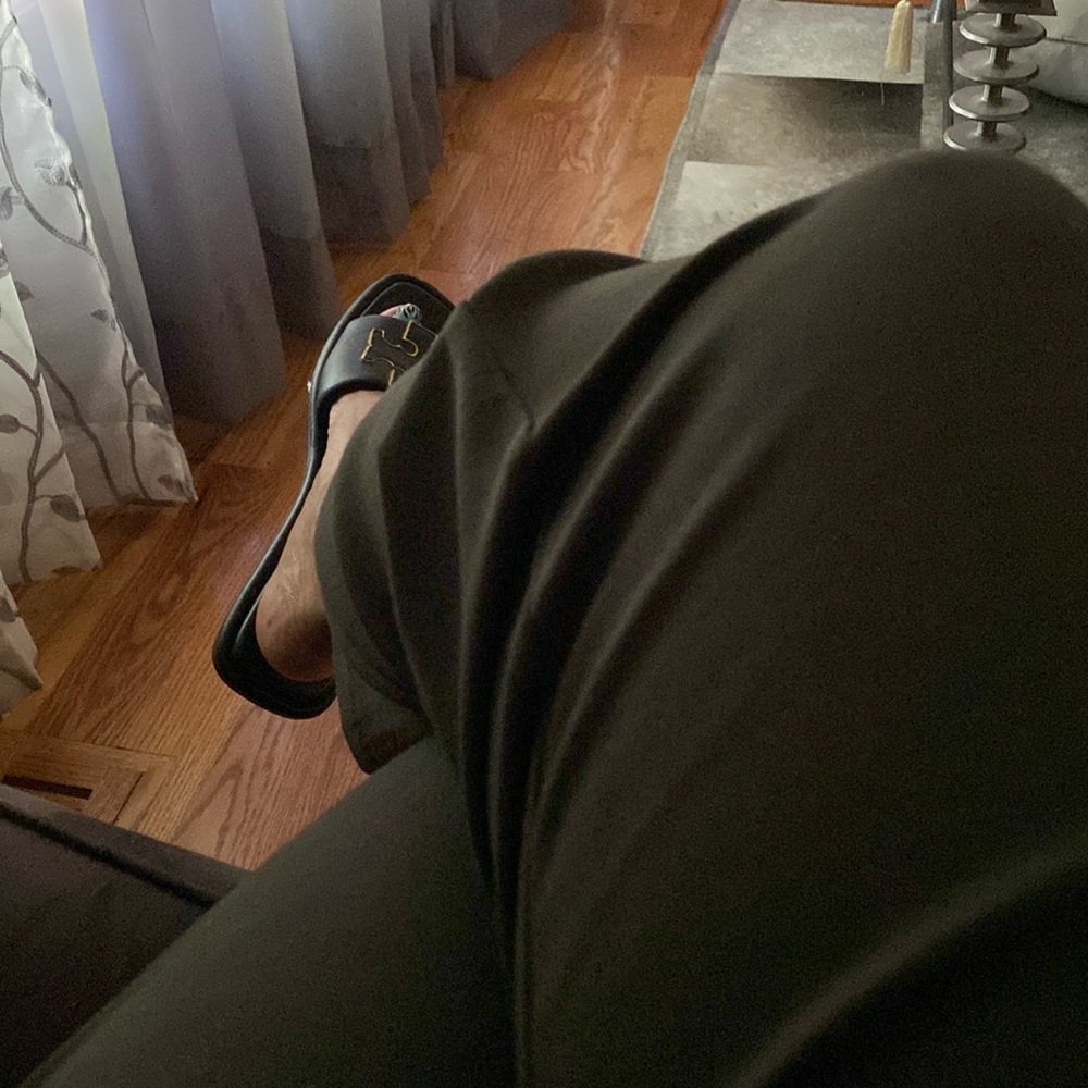 Python skin boot with 3.5 inch heel. there are scuff marks on the right heel.